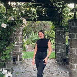 Abercrombie Black Knit High Neck Bodysuit